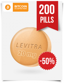Generic Levitra 20 mg x 200 Tabs
